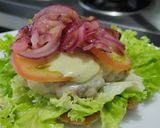 Foto del paso 12 de la receta: Hamburguesa🥩de res 🧀en pancakes🧇de vegetales🍔🥯🥞