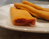 Foto del paso 6 de la receta: Crepes de gazpacho rellenas de jamón Serrano