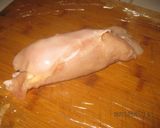 Foto del paso 2 de la receta: Pollo a la Gordon blue con crema de pollo estilo bechamel