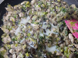 Tarta de pollo y champiñones