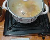 Foto langkah ke 3 dari resep BUBUR TIM CHEESY SALMON || Menu Lengkap 4 bintang ⭐⭐⭐⭐ 7 Month.