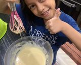 Gambar langkah 3 resipi Pancake.