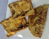 A picture of step 7 of French toast, omelette and tea.