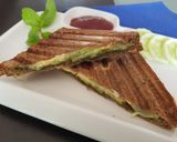 A picture of step 5 of Cucumber Mint grilled Sandwich.
