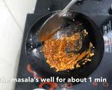 A picture of step 6 of Prawns Tawa Masala.