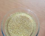 A picture of step 1 of Moong dal namkeen.
