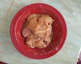 A picture of step 2 of Chicken 65.