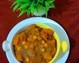 A picture of step 5 of Pumpkin and Chickpea Curry (with Mustard Spices).