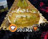 صورة لخطوة 2 من وصفة بسكوي رولي بكريمة فستق