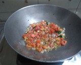 A picture of step 3 of Mysore masala dosa (Street style).