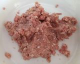 A picture of step 1 of Pork and Apple burger with Cheddar and mustard mayo.
