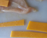 Foto del paso 2 de la receta: Rollitos de pollo a los dos quesos en freidora de aire