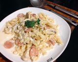Foto langkah ke 3 dari resep Fusilli Carbonara.