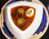A picture of step 7 of Green Masala Chicken Meatballs With Boiled Eggs.