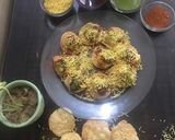 A picture of step 2 of Papdi aloo chaat.