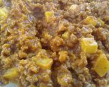 عکس مرحله 1 از دستور خوراک گوشت چرخکرده با کاری