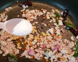 A picture of step 4 of Idli Upma.