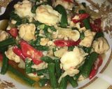 Foto langkah ke 3 dari resep Tumis kacang panjang, tempe & udang.