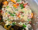 A picture of step 4 of Halka Pulka Gharka Pulao.