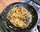 Une image de l'étape 13 de Omelette aux épinards, ail et tomates cerises.