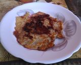 A picture of step 5 of Choco filled pancake  .