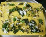 A picture of step 9 of Dhokla.