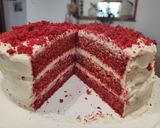 Φωτογραφία βήματος 14 της συνταγής "Red velvet cake με frosting λευκής σοκολάτας" ❤️🎀