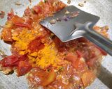 A picture of step 6 of Baingan Bhaji.