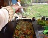 Foto del paso 1 de la receta: Merluza grillada con verduras y muzarella