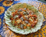Une image de l'étape 11 de Salade de riz et fèves aux carottes, concombre et tomates.