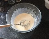 A picture of step 2 of Pancakes for 1.