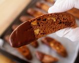 A picture of step 12 of Crunchy Chocolate Dipped Biscotti.