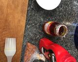 A picture of step 1 of Grilled Bread with Chili Salt.