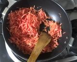 A picture of step 1 of Carrot Ladoo.