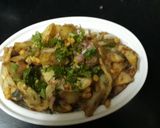 A picture of step 4 of Sweet potato and grilled potato chaat.