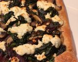 A picture of step 6 of Caramelised onion, spinach and goats cheese tart.