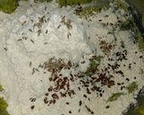 A picture of step 2 of Jowar green peas puri.
