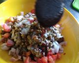 A picture of step 8 of Masala Moong Dahi Chat.