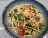 白汁青口燴意粉的食譜步驟6照片