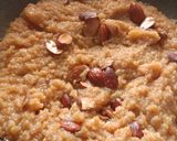 A picture of step 4 of Moong dal halwa.