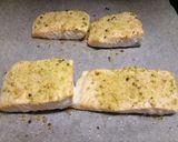 A picture of step 2 of Salmon with a pistachio and red pepper crust.