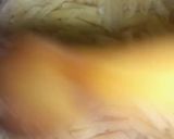 A picture of step 6 of Alfredo penne pasta.