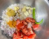 A picture of step 3 of Royal palak kaju masala.
