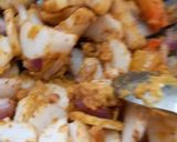 A picture of step 4 of Radish(mooli) with Besan.