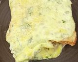 A picture of step 5 of Omlette Bread.