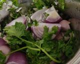A picture of step 2 of Mint and Chibad(Cucumis Callosus) Chutney.