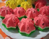 Foto langkah ke 8 dari resep Bolu kukus santan (semangka).