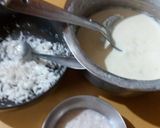 A picture of step 1 of Coconut Rabdi with stuffed Sandesh.