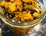 A picture of step 4 of Mango green chillies pickle.