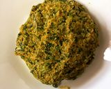 A picture of step 1 of Kothimbir Vadi (Coriander & Gram Flour Pakoras / Fritters).